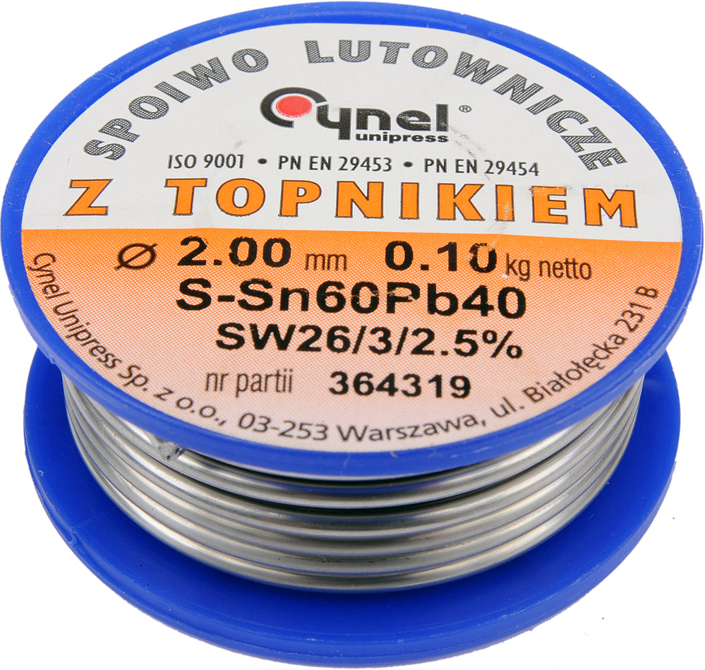 SOLDER SN60PB40 2.0MM 100G (76818)
