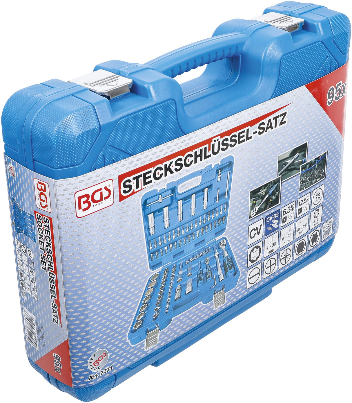 SOCKET SET | 6.3 MM (1/4") + 12.5 MM (1/2") DRIVE | 95 PCS. (2294)