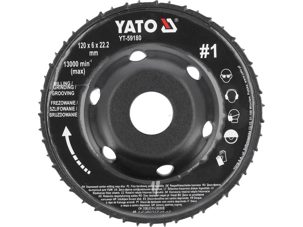 MILLING RASP WHEEL FOR ANGLE GRINDERS (YT-59180)