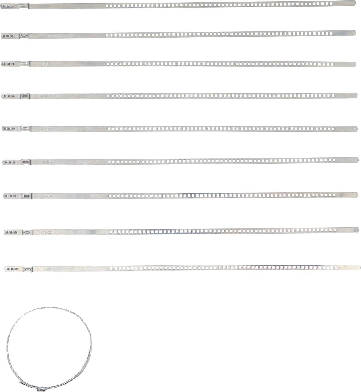 AXLE BOOT CLAMP SET | STAINLESS STEEL | 7 MM | 50 - 120 MM | 10 PCS. (70328)