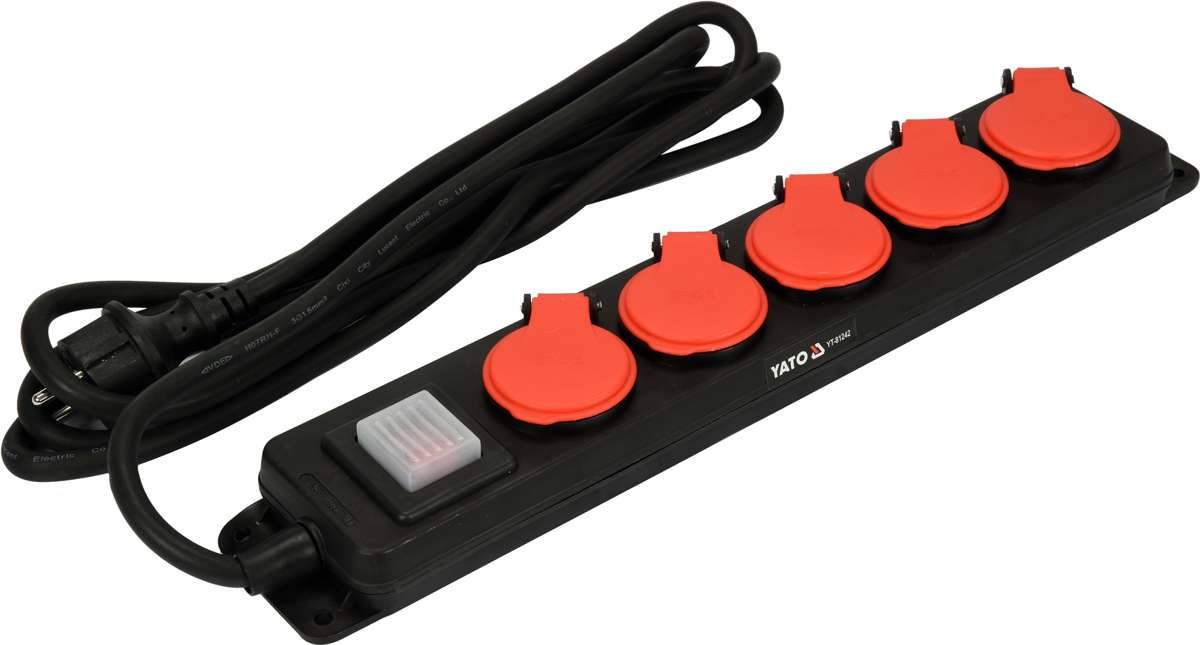 HD POWER STRIP IP 44 W. GROUND 5S 3M (YT-81242)