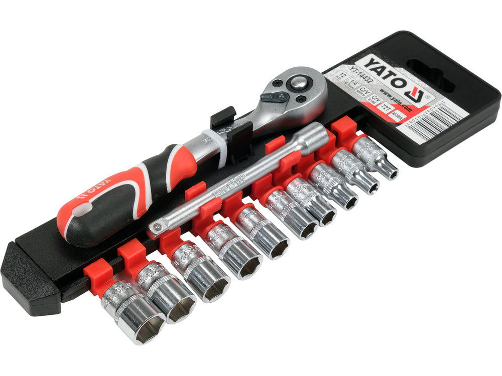 12 PCS SOCKETS SET 1/4" (YT-14432)