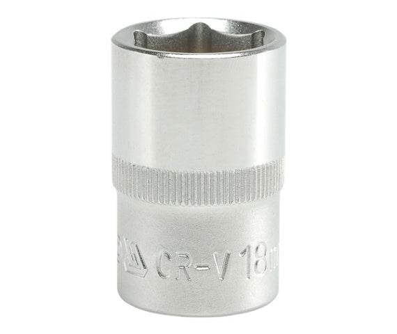 SOCKET 18MM 1/2" 6PT CV REGULAR (YT-1211)