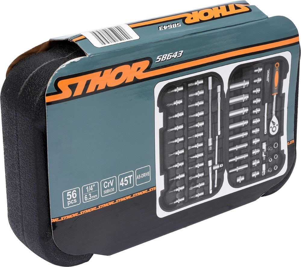 TOOL SET 1/4" 56PCS (58643)