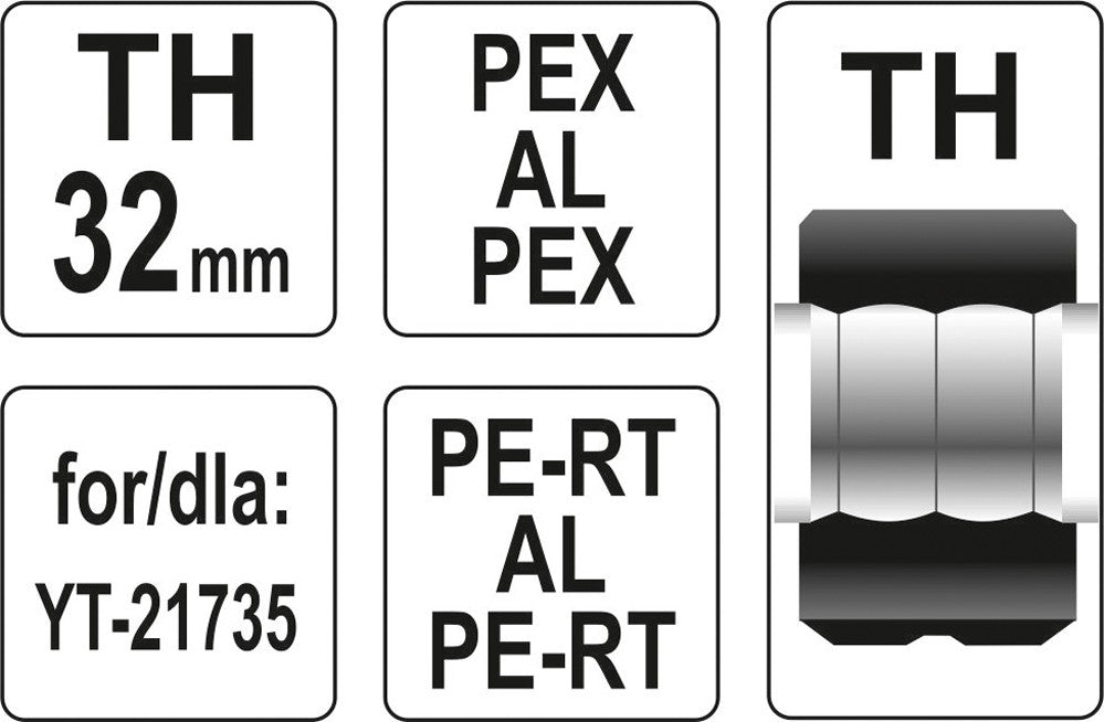 SPARE DIES FOR YT-21735 TYPE TH 32MM (YT-21747)