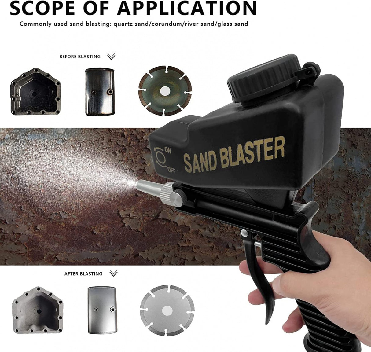 SANDBLASTING GUN WITH TOP CONTAINER (AG3S)