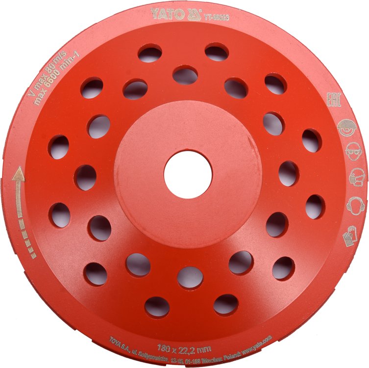 DIAMOND GRINDING CUP 180MM THREAD M14 (YT-60323)