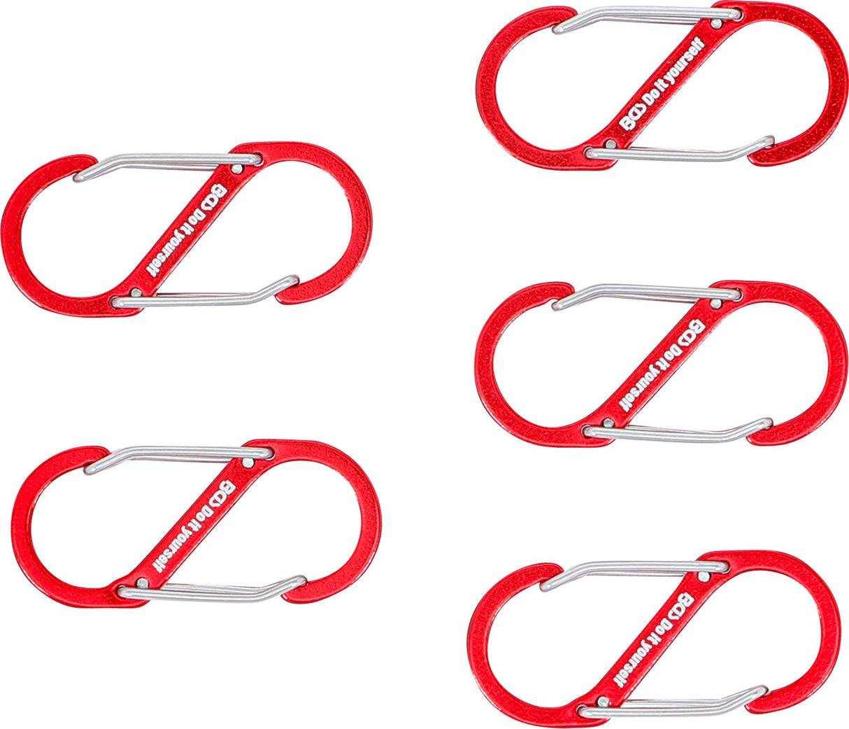 DOUBLE SNAP HOOK ASSORTMENT | ALUMINIUM | 5 PCS. (85785)