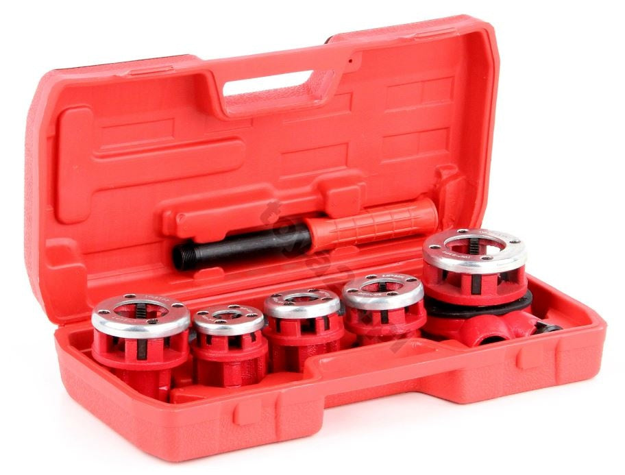 RATCHET DIE STOCKS 3/8"-1.1/4" 5 HEADS (55820)