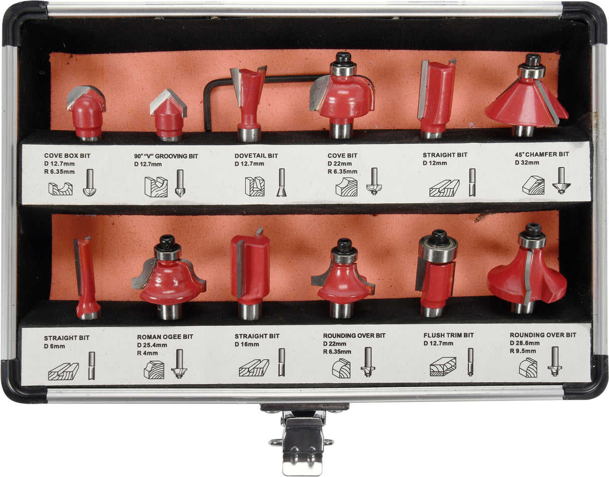 ROUTER BIT SET 12 PCS (YT-68005)
