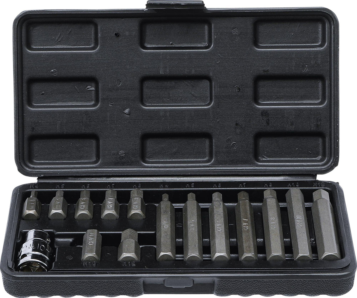 BIT SET | 10 MM (3/8") DRIVE | INTERNAL HEXAGON | 15 PCS. (5070)