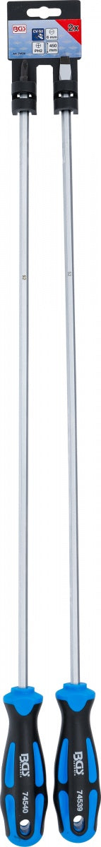 SCREWDRIVER SET | EXTRA LONG | SLOT SL, CROSS SLOT PH | 2 PCS. (74538)