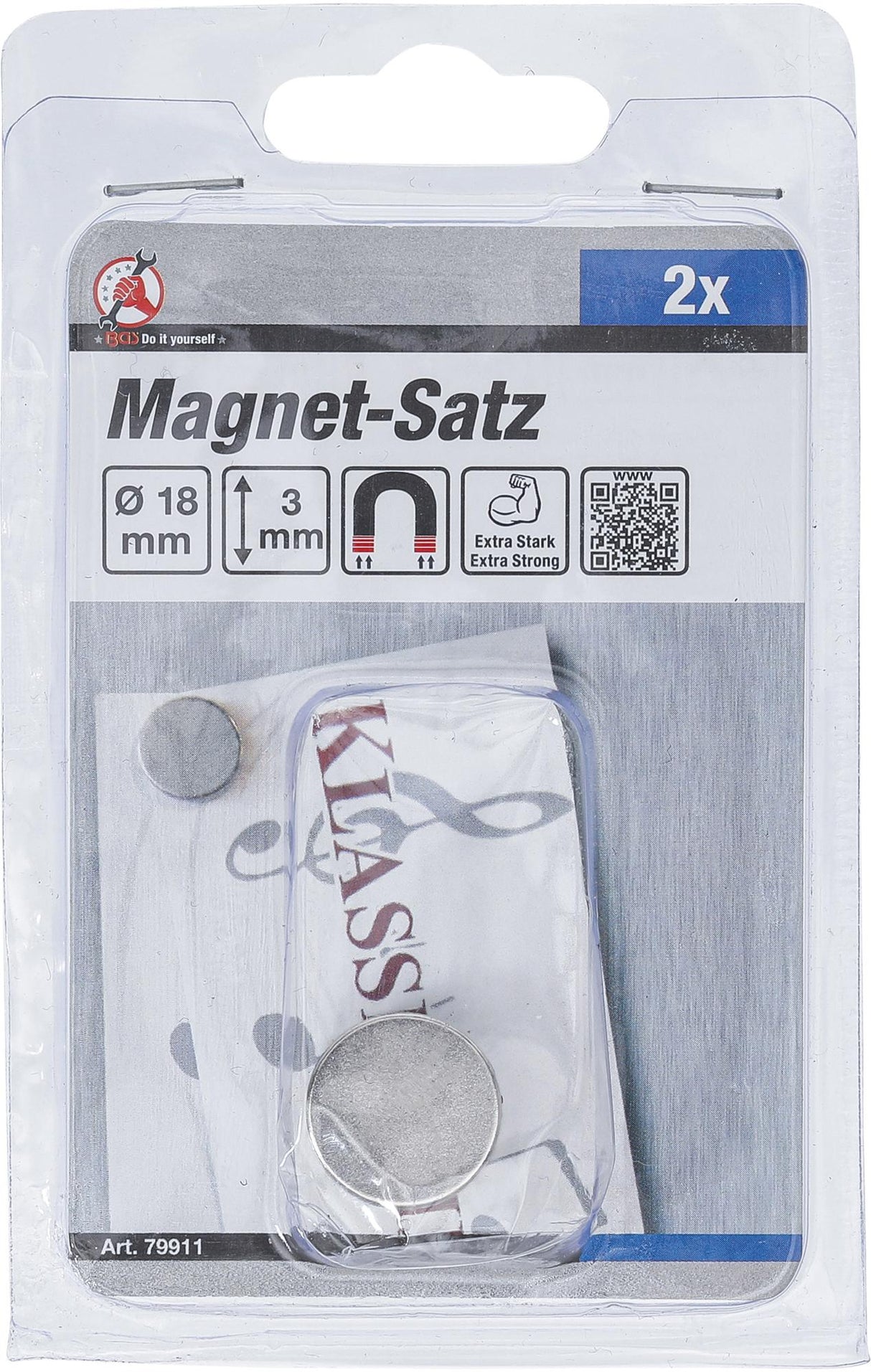 MAGNET SET | EXTRA STRONG | Ø 18 MM | 2 PCS. (79911)