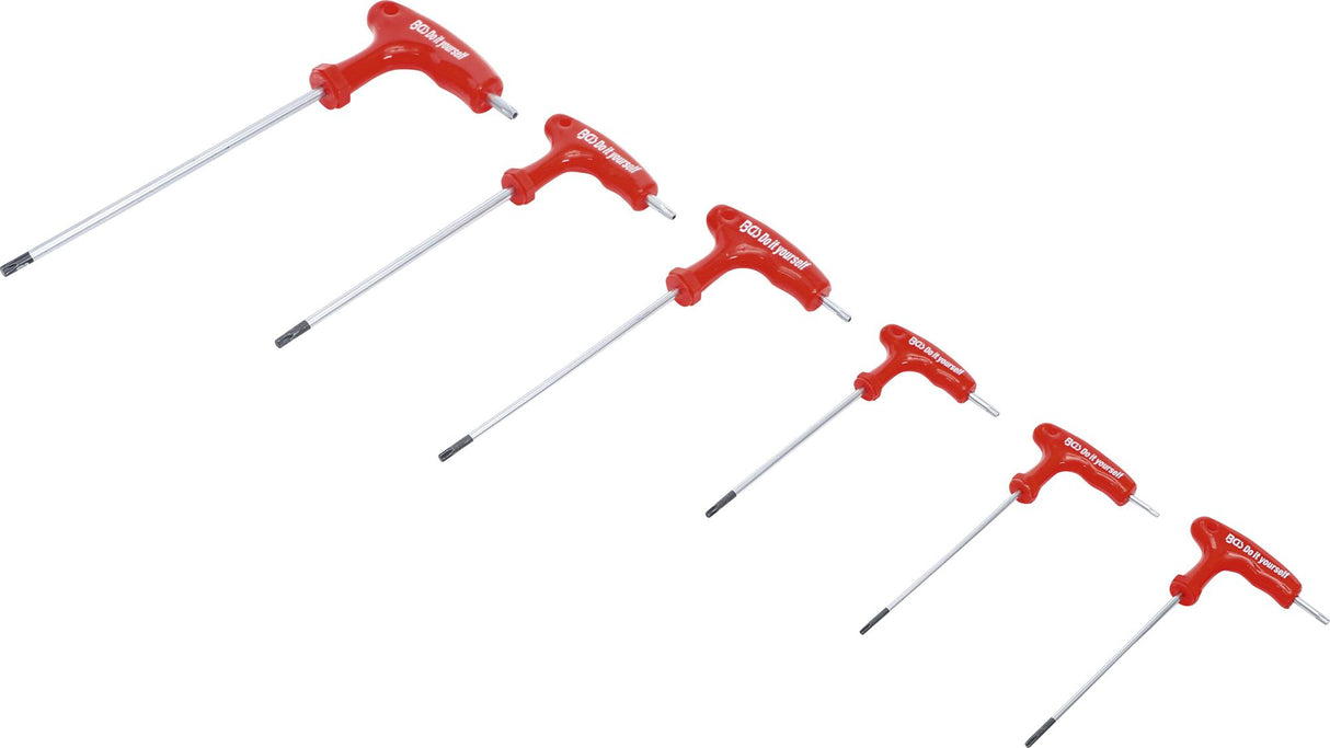 T-HANDLE L-TYPE WRENCH SET | T-STAR TAMPERPROOF (FOR TORX) | T10 - T40 | 6 PCS. (7830)