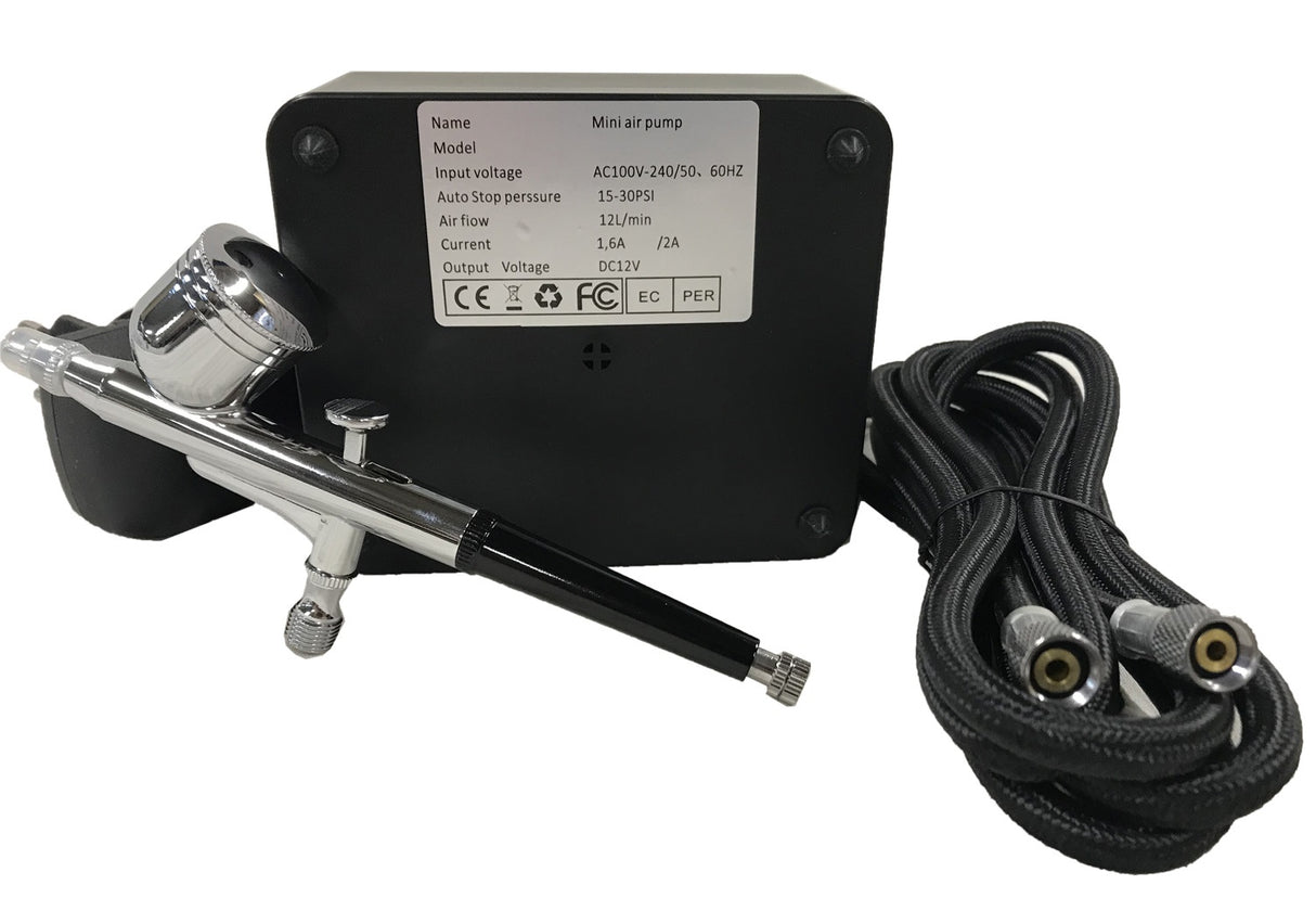 AIRBRUSH WITH COMPRESSOR | NON-AUTOMATIC TYPE | 12V | 12 L/MIN (AB12)