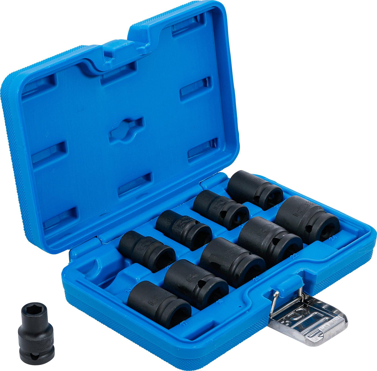 IMPACT SOCKET SET, HEXAGON | 12.5 MM (1/2") DRIVE | 10 - 24 MM | 10 PCS. (5205)