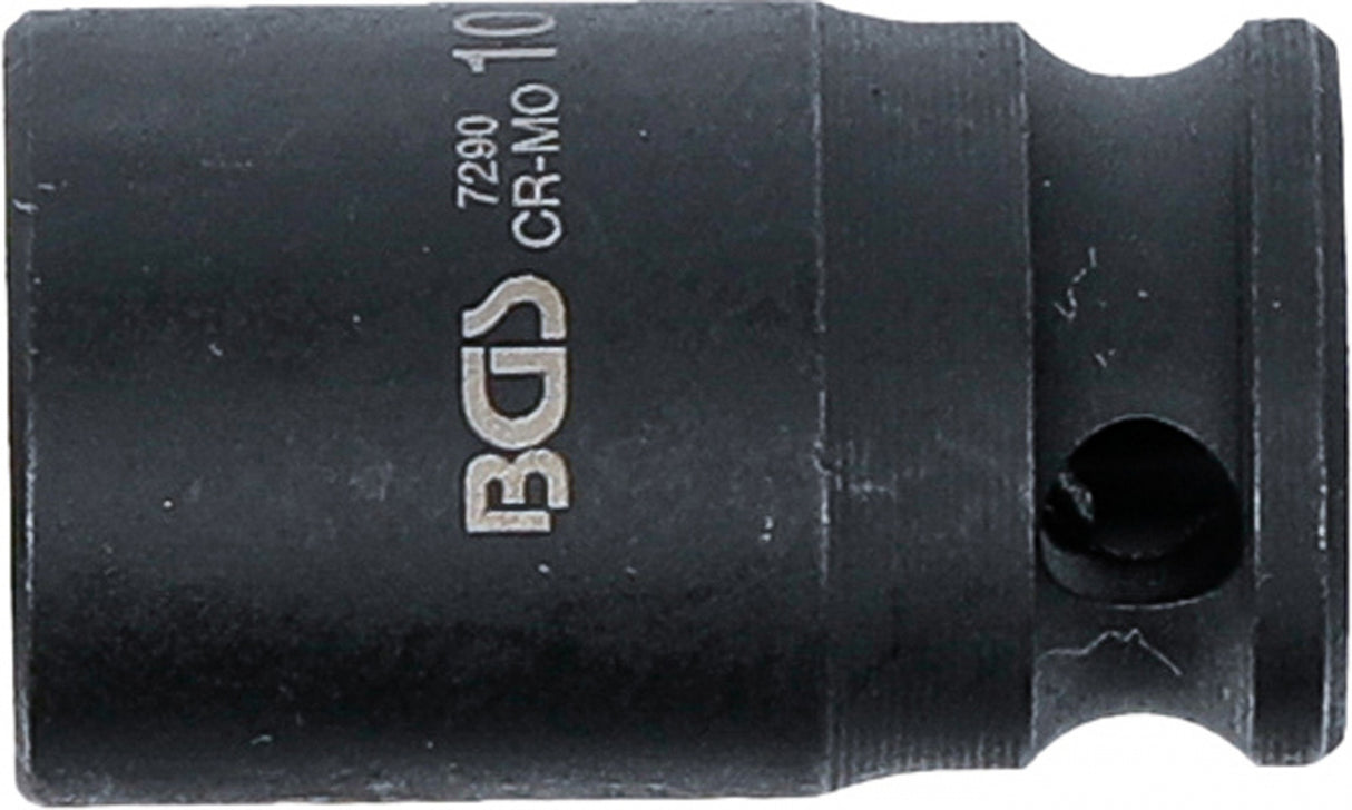 IMPACT SOCKET, HEXAGON | 6.3 MM (1/4") DRIVE | 10 MM (7290)