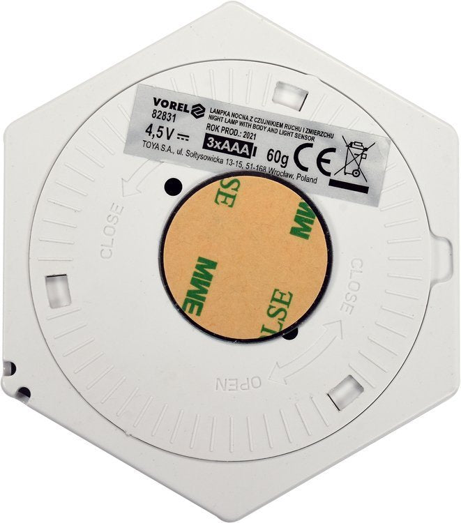 NIGHT LAMP 50LM BODY, LIGHT SENSOR, 3AAA (82831)