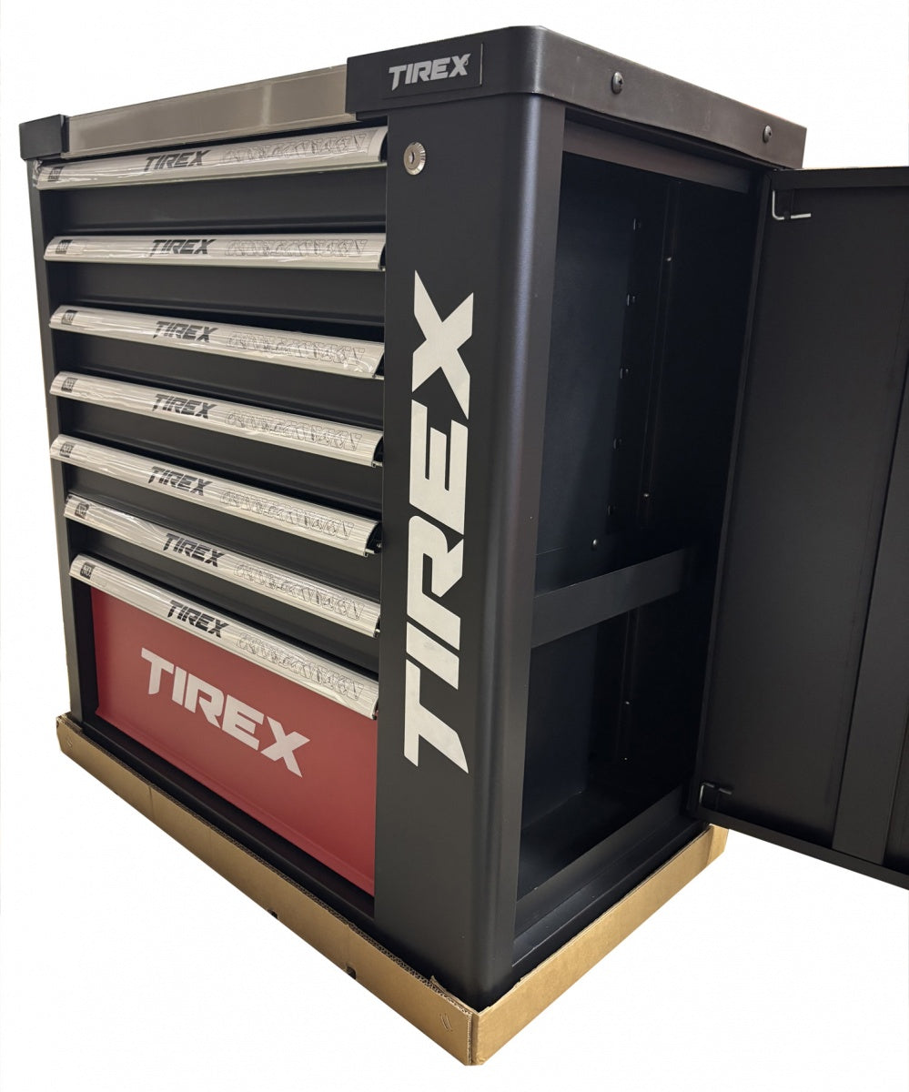 TOOL CABINET ON WHEELS | METAL WORKTOP | WITH TOOLS | 7 DRAWERS / 1 DOOR | 322 TOOLS (H7002)