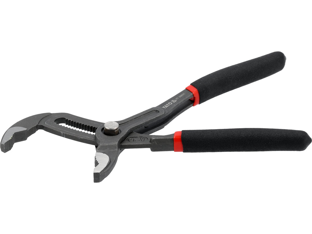 PLUMBING PLIERS FOR LARGER DIAMETER PIPES | PUSH-BUTTON LOCKING | 175 MM (YT-20895)