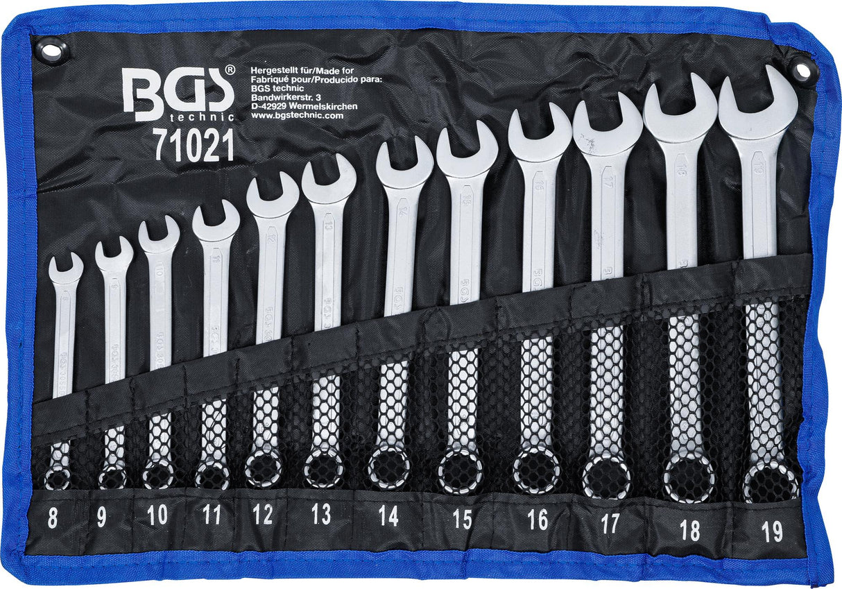 COMBINATION SPANNER SET | 8 - 19 MM | 12 PCS. (71021)
