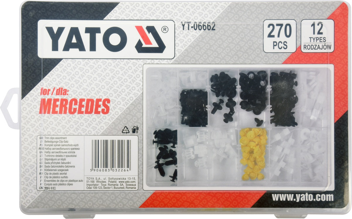 TRIM CLIPS ASSORTMENT MERCEDES 270 PCS (YT-06662)