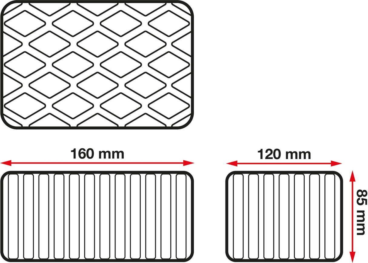 RUBBER PAD | FOR CAR LIFTS | 160 X 120 X 80 MM (6483)