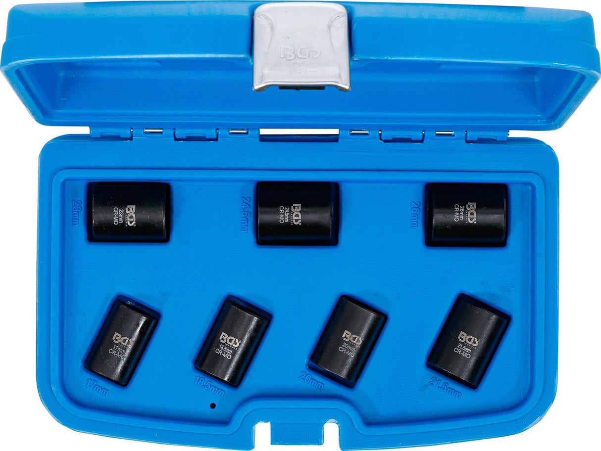 TWIST SOCKET SET (SPIRAL PROFILE) / SCREW EXTRACTOR | 12.5 MM (1/2") DRIVE | 17 - 26 MM | 7 PCS. (5291)