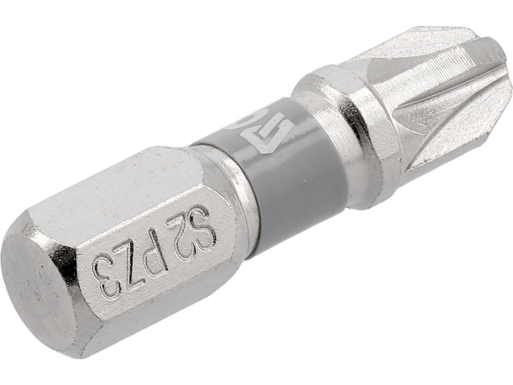 SCREWDRIVER BITS 1/4 25MM PZ3 2 PCS NI (YT-78005)