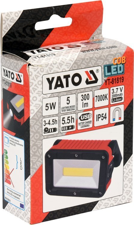 PORTABLE FLOODLIGHT 5W COB LED 300LM (YT-81819)