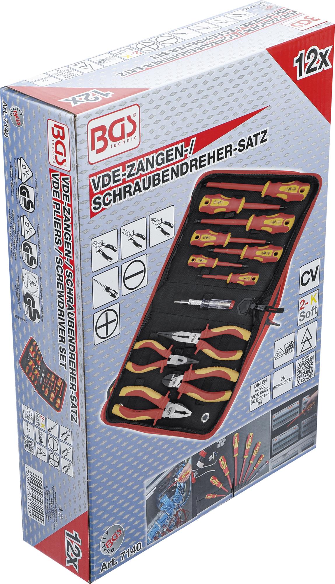 VDE PLIERS / SCREWDRIVER SET | 12 PCS. (7140)