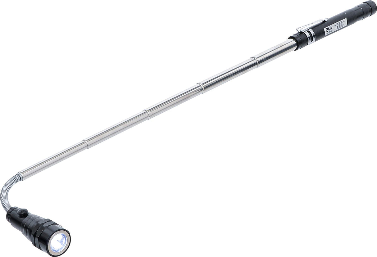 EXTENDABLE LED FLASHLIGHT WITH MAGNETIC PICK UP TOOL | "2-IN-1" (9303)