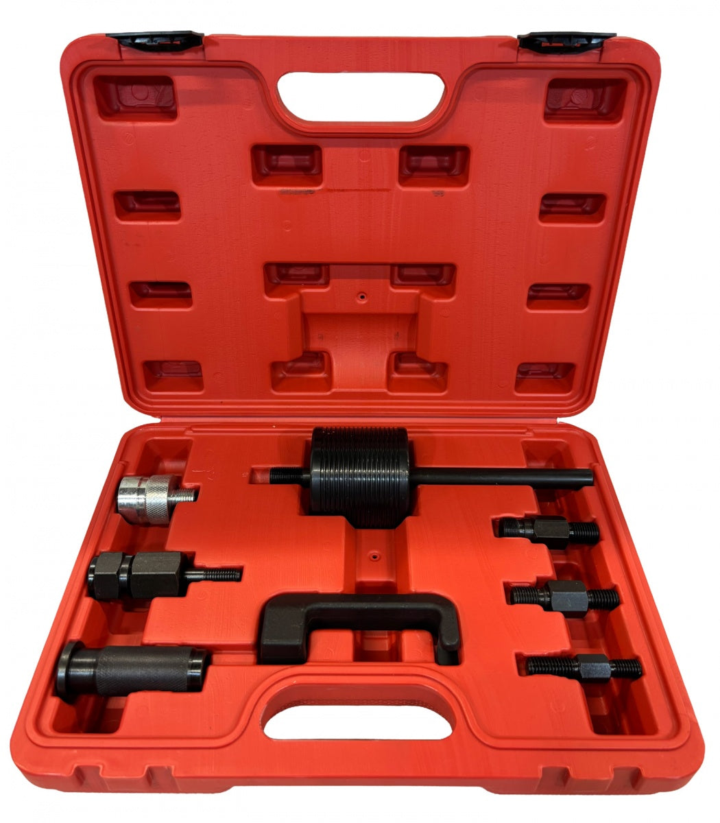 INJECTOR DRIFT SET WITH SLIDE HAMMER AND ADAPTERS | 9 PCS. (XC8717R)