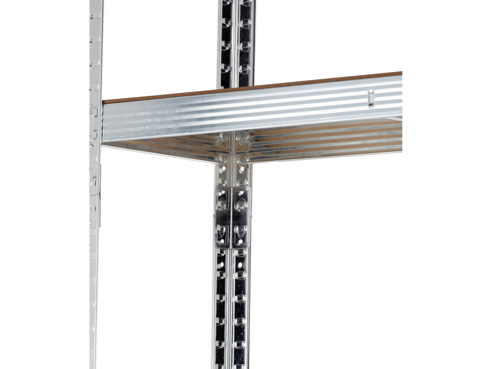 GALVANIZED STORAGE SHELF | 5 SHELVES | HDF BOARDS | 180 X 90 X 40 CM (78485)