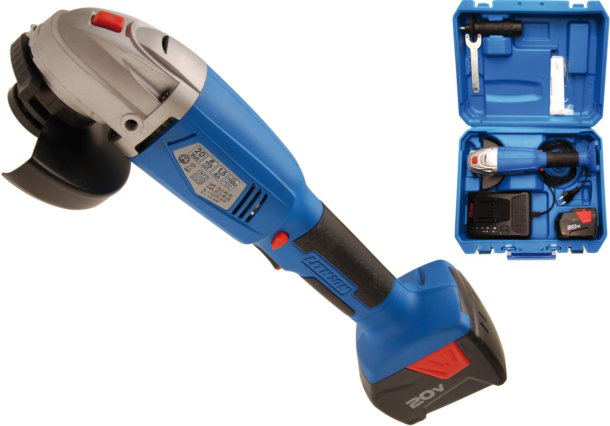 CORDLESS ANGLE GRINDER | 7000 RPM | 20 V | 1.5 AH (9258)