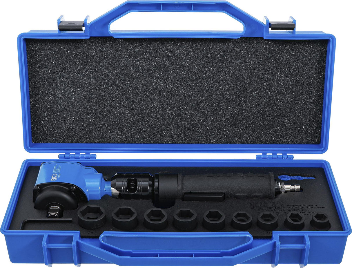 AIR IMPACT WRENCH | ANGLED AND IMPACT SOCKET SET | 12.5 MM (1/2") | 650 NM | 10 PCS. (74348)