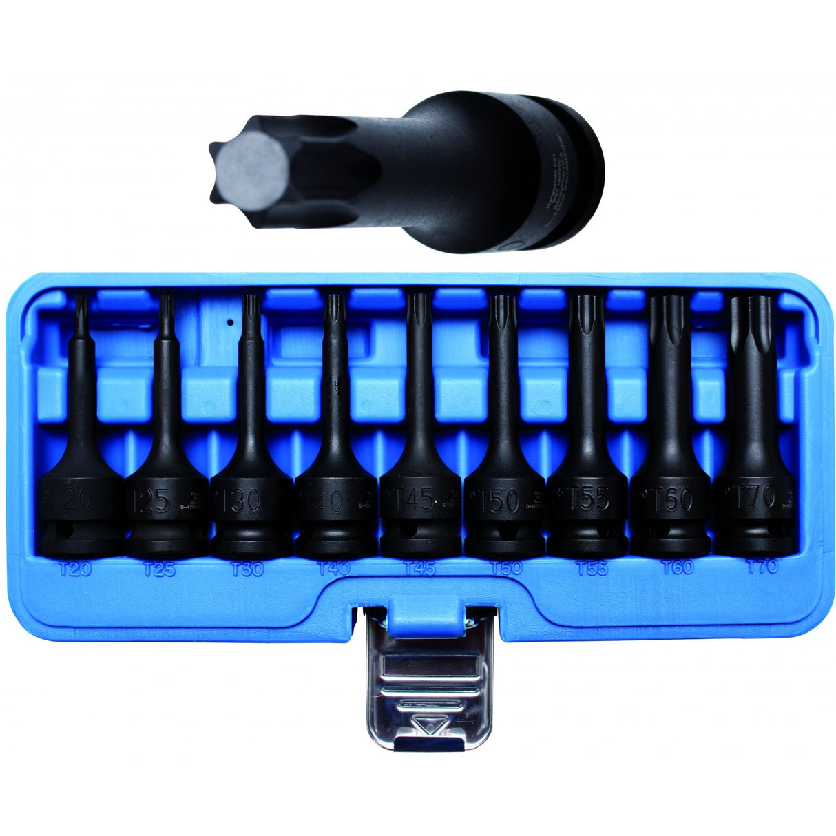 IMPACT BIT SOCKET SET | 12.5 MM (1/2") DRIVE | T-STAR (FOR TORX) T20 - T70 | 9 PCS. (5480)