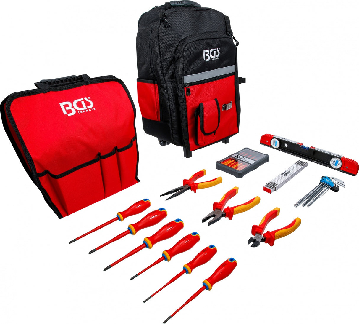 TOOL KIT IN BACKPACK WITH WHEELS AND TELESCOPIC HANDLE | VDE | 27 PCS (3348)