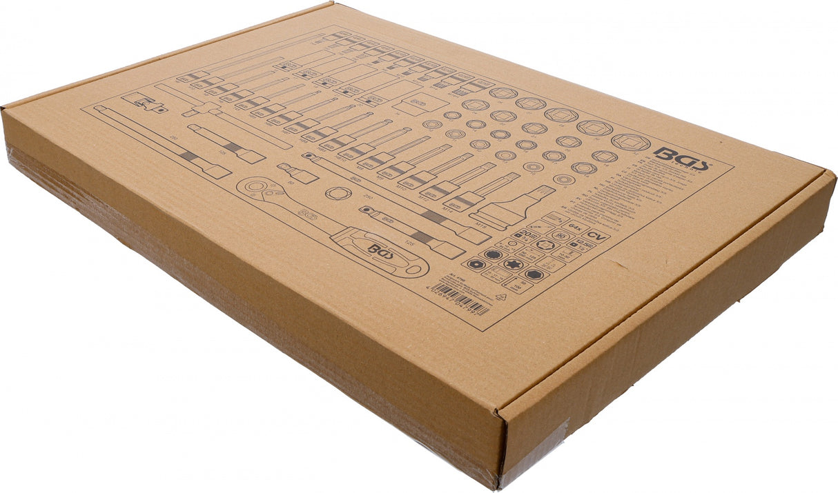 TOOL CASE 3/3: SOCKETS, BITS, EXTENSIONS, RATCHET | 64 PCS (4799)
