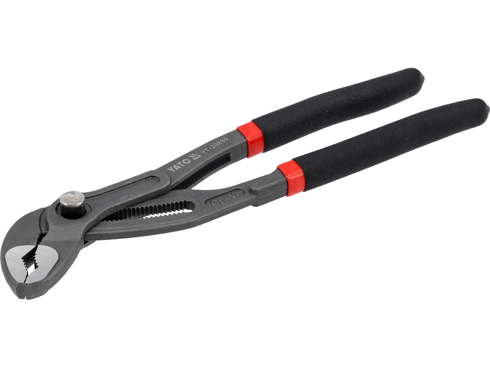 PLUMBING PLIERS FOR LARGER DIAMETER PIPES | PUSH-BUTTON LOCKING | 250 MM (YT-20896)