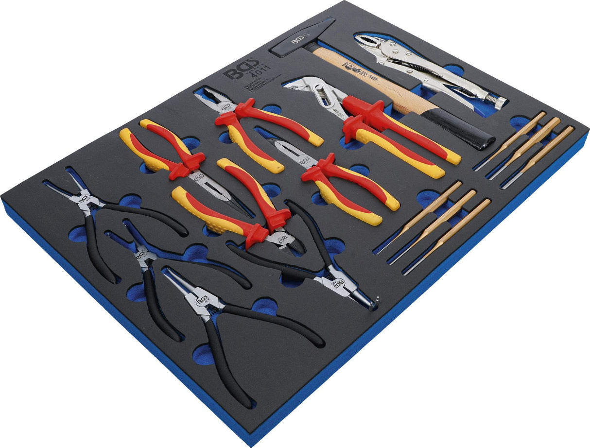 TOOL TRAY 3/3: PLIERS, PARALLEL PIN PUNCH SET, HAMMER | 17 PCS. (4011)
