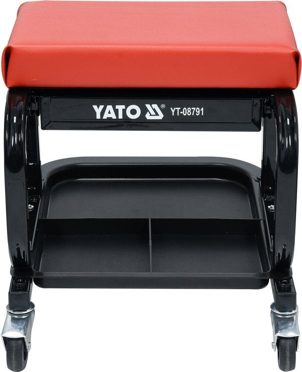 SHOP ROLLER SEAT STOOL WITH TOOL TRAY (YT-08791)