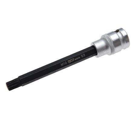 BIT SOCKET | LENGTH 140 MM | 12.5 MM (1/2") DRIVE | SPLINE (FOR XZN) | M10 (5009)