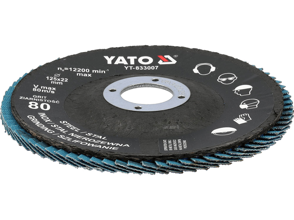 FLAP DISC | 125 MM X 22 | P80 (YT-833007)