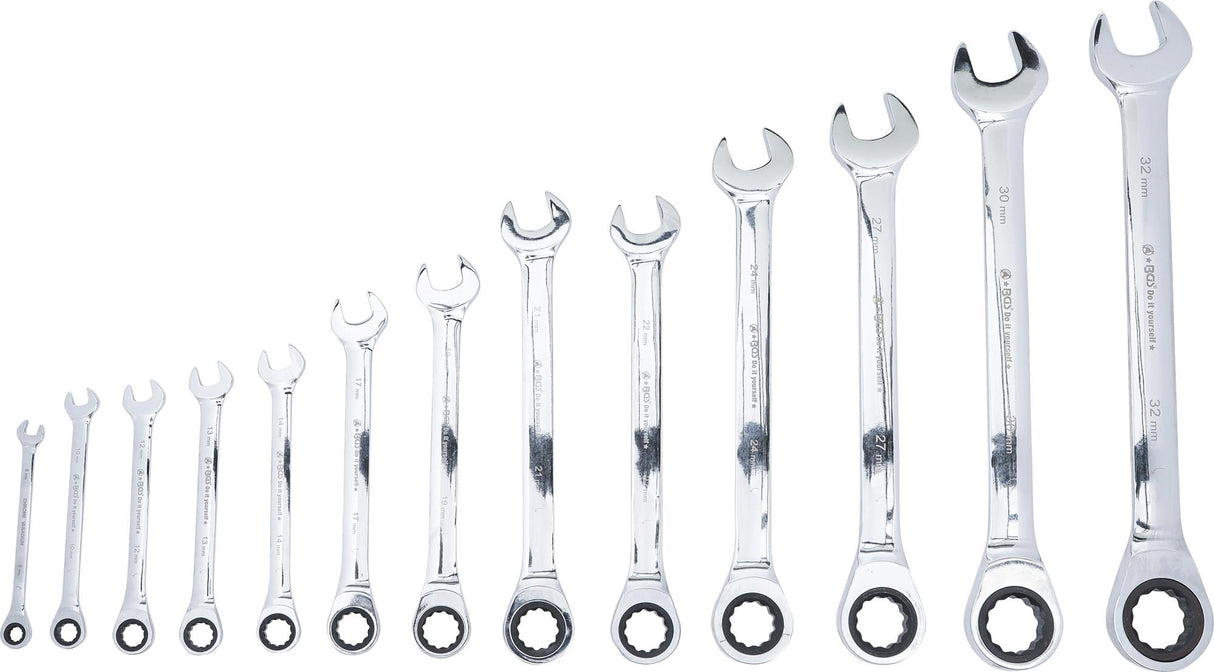 RATCHET COMBINATION WRENCH SET | 8 - 32 MM | 13 PCS. (30006)