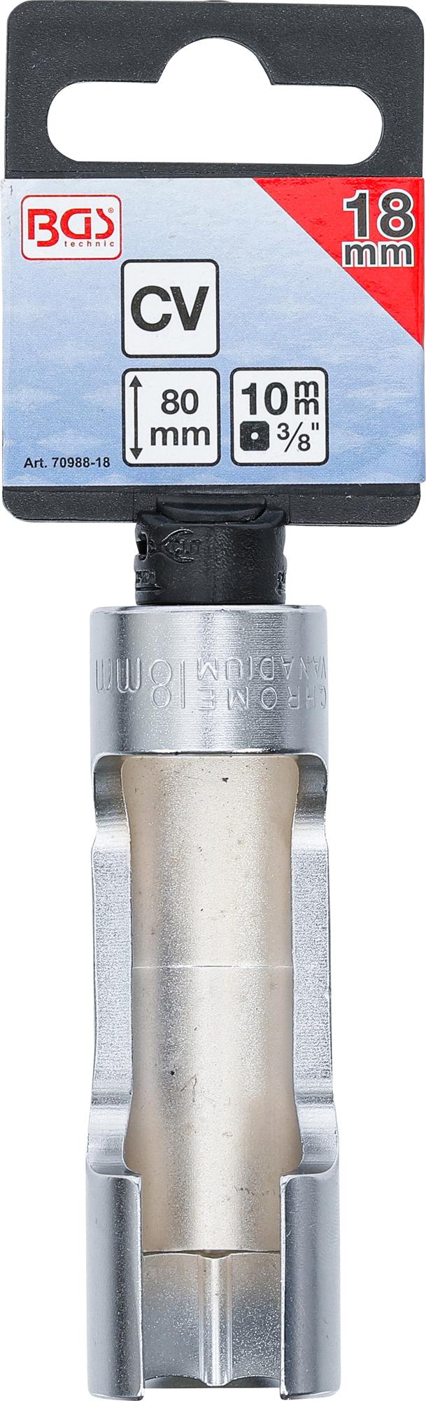 SPECIAL SOCKET, SLOTTED | 10 MM (3/8") DRIVE | 18 MM (70988-18)