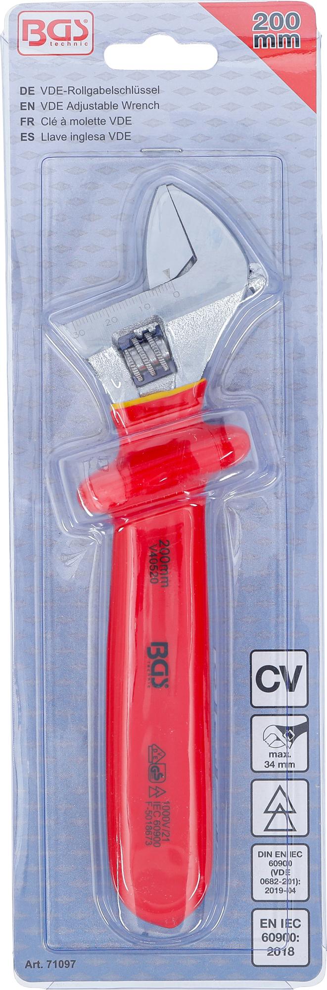 VDE ADJUSTABLE WRENCH | MAX. 34 MM (71097)