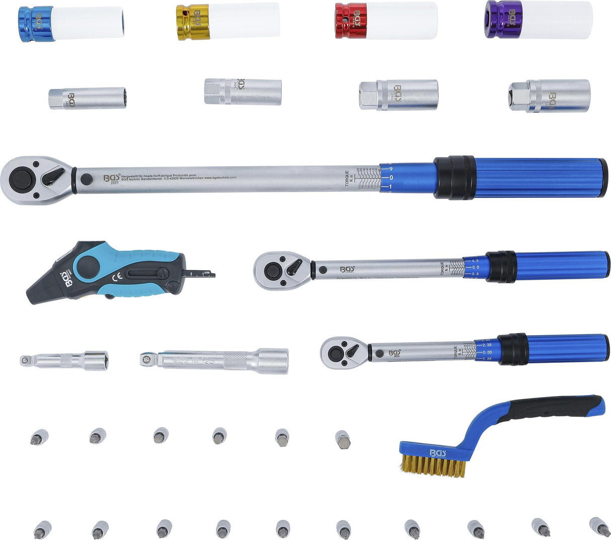 TORQUE WRENCH SET | 6.3 MM (1/4"), 10 MM (3/8"), 12.5 MM (1/2") | 31 PCS. (74305)