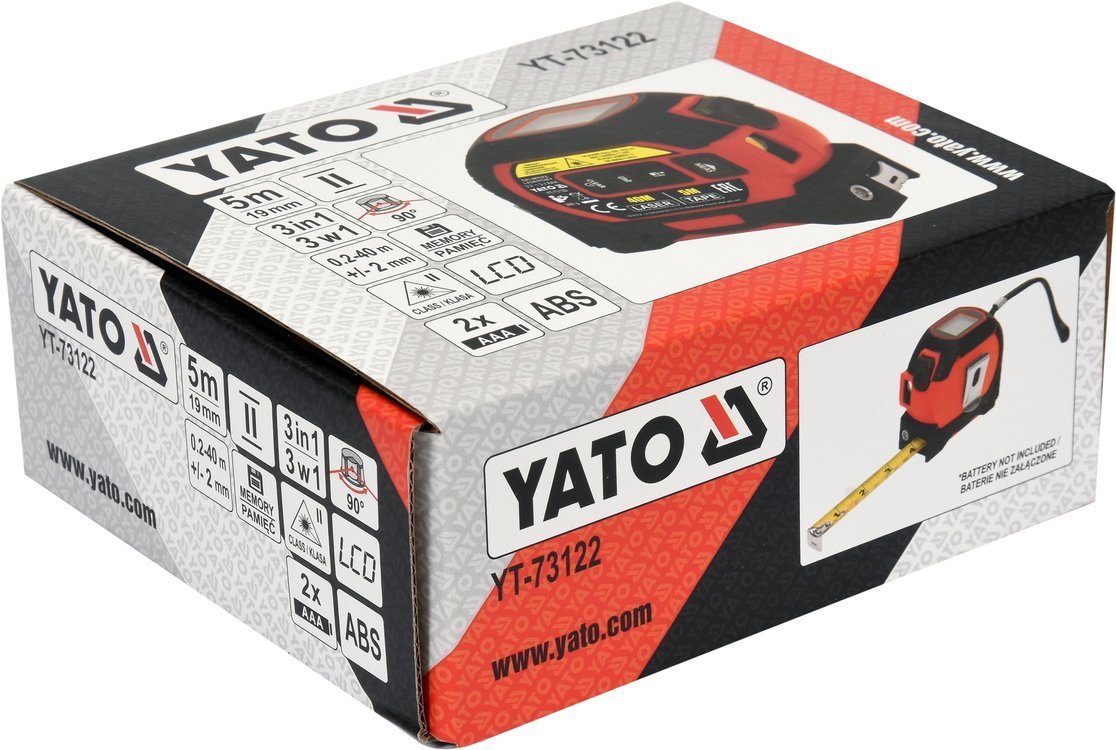 LASER DISTANCE METER W/ MEASURING TAPE (YT-73122)