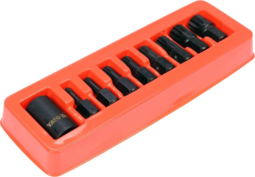 9PCS 1/2"DR IMPACT SPLINE BIT & HOLDER (YT-10663)